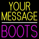 Custom Pink Boots With Line Neon Sign