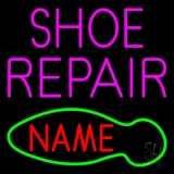 Custom Pink Shoe Repair Logo Neon Sign