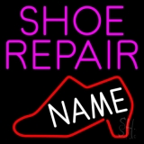 Custom Pink Shoe Repair Neon Sign