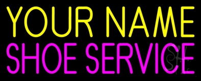 Custom Pink Shoe Service Neon Sign