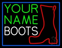 Custom Red Logo White Boots Neon Sign