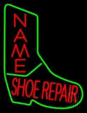 Custom Red Shoe Repair Neon Sign
