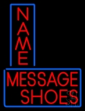 Custom Red Shoes With Blue Border Neon Sign