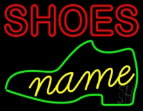Custom Red Shoes With Logo Neon Sign