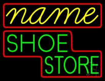 Custom Shoe Store With Border Neon Sign
