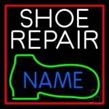 Custom White Shoe Repair Boot Neon Sign