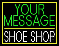 Custom White Shoe Shop Block Neon Sign