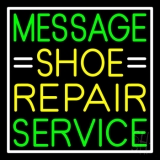 Custom Yellow Shoe Repair Green Service Neon Sign