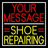 Custom Yellow Shoe Repairing Block Neon Sign