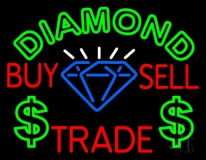 Diamond Buy Sell Trade Neon Sign