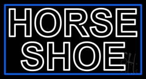 Double Stroke Horse Shoe Neon Sign