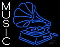 Gramophone Music 1 Neon Sign