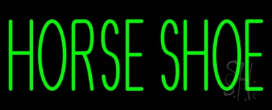 Green Horse Shoe Neon Sign