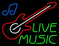 Green Live Music 1 Neon Sign