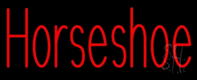 Horseshoe Red Neon Sign