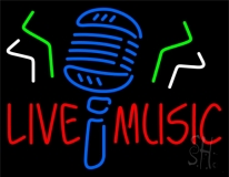 Live Music Mike 1 Neon Sign