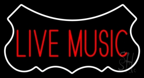 Live Music Red Neon Sign