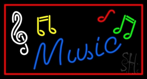 Music Blue Neon Sign