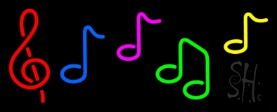 Notes Music Neon Sign