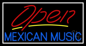 Open Mexican Music Neon Sign