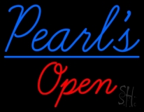 Pearls Open Neon Sign