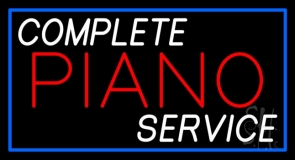 Piano Service Blue Border 1 Neon Sign