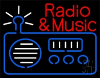 Radio Logo Music And Radio Red 2 Neon Sign