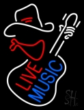 Red Live Blue Music Block Neon Sign