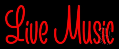 Red Live Music 2 Neon Sign