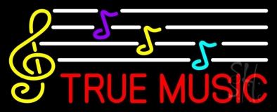 Red True Music 1 Neon Sign