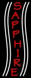 Vertical Red Sapphire Neon Sign