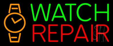 Watch Repair With Logo Neon Sign