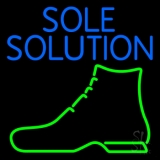 Blue Sole Solution Neon Sign