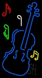 Blue Violin 1 Neon Sign