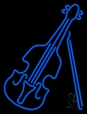 Blue Violin Logo 1 Neon Sign
