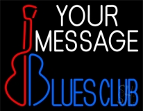 Custom Blue Blues Club Guitar Neon Sign