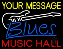 Custom Blue Blues Red Music Hall Neon Sign
