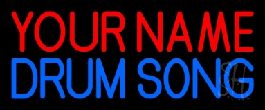 Custom Blue Drum Song Neon Sign