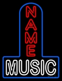 Custom Double Stroke Music Blue Border Neon Sign