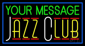 Custom Jazz Club Blue Border Neon Sign