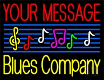 Custom Musical Note Blues Neon Sign