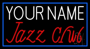 Custom Red Jazz Club Blue Border Neon Sign