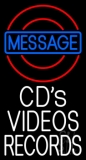 Custom White Cds Videos Records Neon Sign