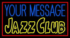 Custom Yellow Jazz Club Red Border Neon Sign