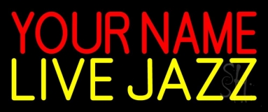 Custom Yellow Live Jazz Block Neon Sign