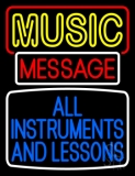 Custom Yellow Music Blue All Instruments And Lessons Neon Sign