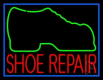 Green Boot Red Shoe Repair Neon Sign