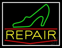 Green Sandal Yellow Repair Neon Sign