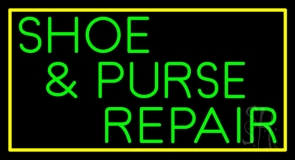 Green Shoe And Purse Repair Neon Sign