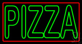 Double Stroke Pizza With Border Neon Sign